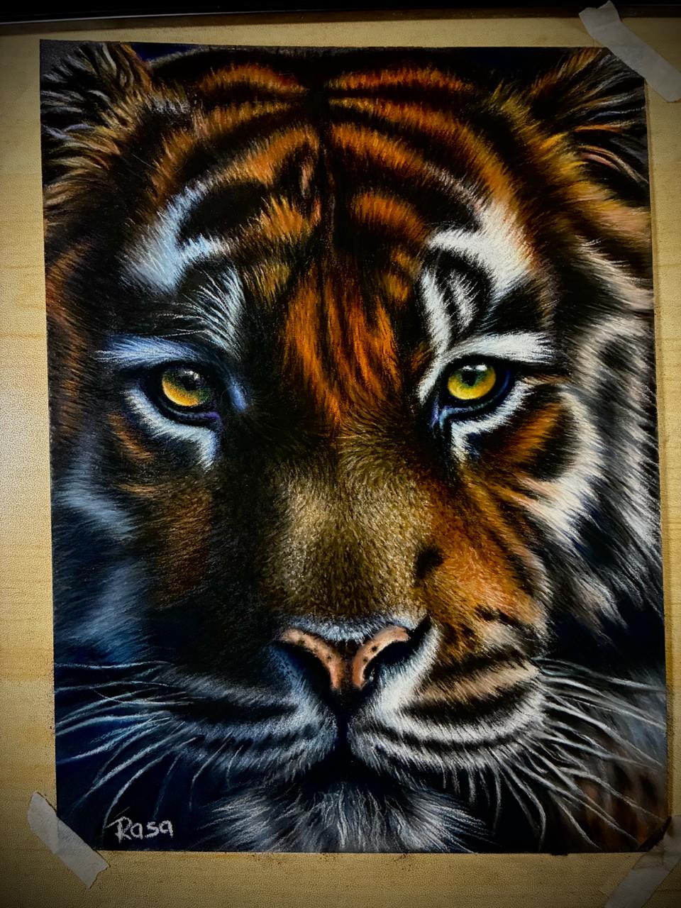 Spirit of the Tiger - Original pastel tiger art